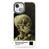 Skull of a Skeleton with Burning Cigarette