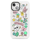 Introvert Sticker Phone Case iPhone 15 Plus / Magsafe Impact Case,iPhone 15 / Magsafe Impact Case Blanc Space