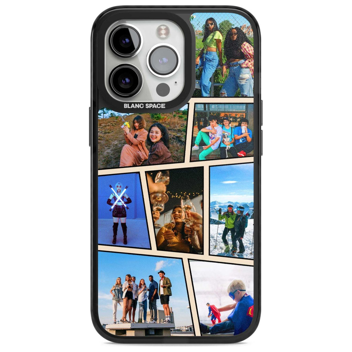 Comic Strip Photo Custom Phone Case iPhone 15 Pro Max / Magsafe Black Impact Case,iPhone 15 Pro / Magsafe Black Impact Case,iPhone 14 Pro Max / Magsafe Black Impact Case,iPhone 14 Pro / Magsafe Black Impact Case,iPhone 13 Pro / Magsafe Black Impact Case Blanc Space