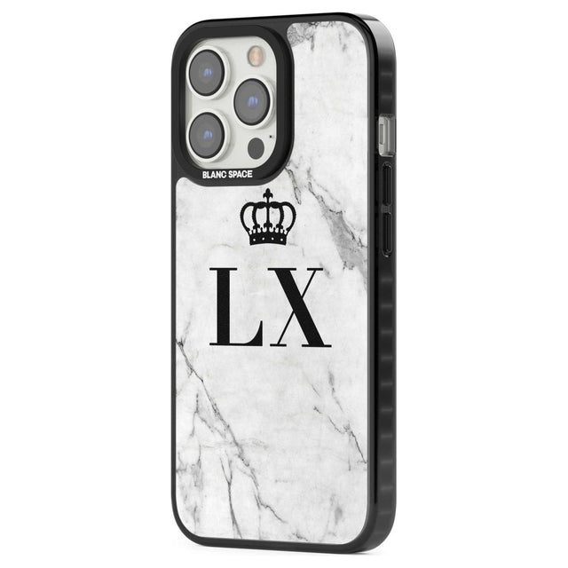 Personalised Initials with Crown on White Marble Custom Phone Case iPhone 15 Pro Max / Black Impact Case,iPhone 15 Plus / Black Impact Case,iPhone 15 Pro / Black Impact Case,iPhone 15 / Black Impact Case,iPhone 15 Pro Max / Impact Case,iPhone 15 Plus / Impact Case,iPhone 15 Pro / Impact Case,iPhone 15 / Impact Case,iPhone 15 Pro Max / Magsafe Black Impact Case,iPhone 15 Plus / Magsafe Black Impact Case,iPhone 15 Pro / Magsafe Black Impact Case,iPhone 15 / Magsafe Black Impact Case,iPhone 14 Pro Max / Black 