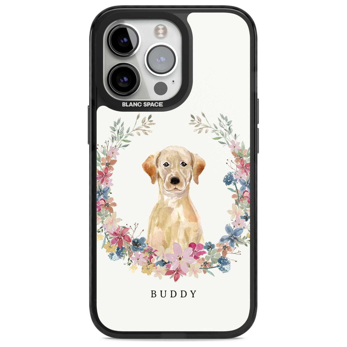 Personalised Yellow Labrador Retriever Dog Portrait Custom Phone Case iPhone 15 Pro Max / Magsafe Black Impact Case,iPhone 15 Pro / Magsafe Black Impact Case,iPhone 14 Pro Max / Magsafe Black Impact Case,iPhone 14 Pro / Magsafe Black Impact Case,iPhone 13 Pro / Magsafe Black Impact Case Blanc Space