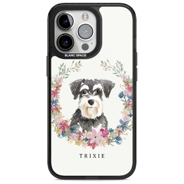 Personalised Miniature Schnauzer - Watercolour Dog Portrait Custom Phone Case iPhone 15 Pro Max / Magsafe Black Impact Case,iPhone 15 Pro / Magsafe Black Impact Case,iPhone 14 Pro Max / Magsafe Black Impact Case,iPhone 14 Pro / Magsafe Black Impact Case,iPhone 13 Pro / Magsafe Black Impact Case Blanc Space