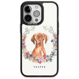 Personalised Hungarian Vizsla - Watercolour Dog Portrait Custom Phone Case iPhone 15 Pro Max / Magsafe Black Impact Case,iPhone 15 Pro / Magsafe Black Impact Case,iPhone 14 Pro Max / Magsafe Black Impact Case,iPhone 14 Pro / Magsafe Black Impact Case,iPhone 13 Pro / Magsafe Black Impact Case Blanc Space