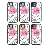 Personalised Pink Circle & Dots Custom Phone Case iPhone 15 Pro Max / Black Impact Case,iPhone 15 Plus / Black Impact Case,iPhone 15 Pro / Black Impact Case,iPhone 15 / Black Impact Case,iPhone 15 Pro Max / Impact Case,iPhone 15 Plus / Impact Case,iPhone 15 Pro / Impact Case,iPhone 15 / Impact Case,iPhone 15 Pro Max / Magsafe Black Impact Case,iPhone 15 Plus / Magsafe Black Impact Case,iPhone 15 Pro / Magsafe Black Impact Case,iPhone 15 / Magsafe Black Impact Case,iPhone 14 Pro Max / Black Impact Case,iPhon