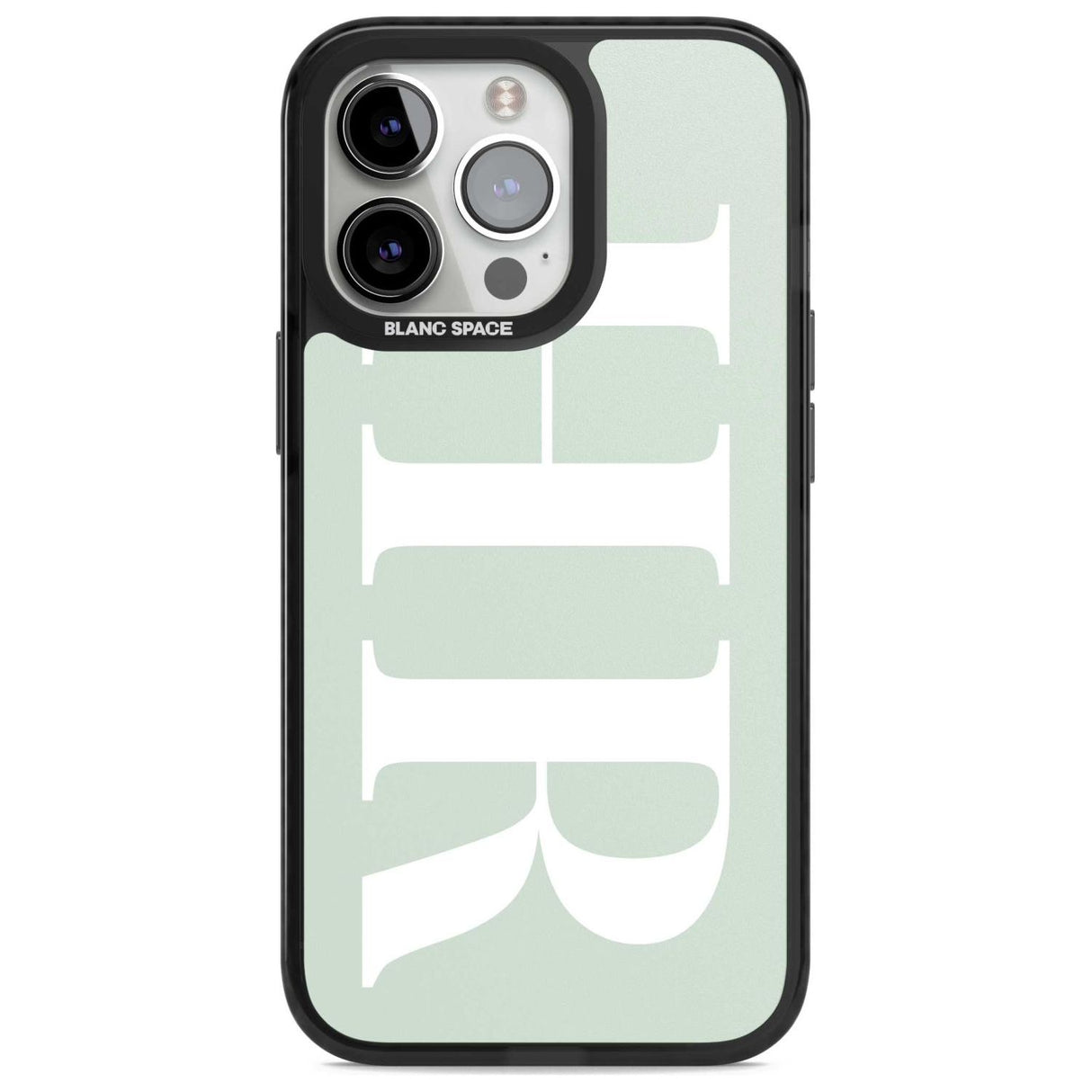 Personalised White & Seafoam Green Personalised Custom Phone Case iPhone 15 Pro Max / Magsafe Black Impact Case,iPhone 15 Pro / Magsafe Black Impact Case,iPhone 14 Pro Max / Magsafe Black Impact Case,iPhone 14 Pro / Magsafe Black Impact Case,iPhone 13 Pro / Magsafe Black Impact Case Blanc Space