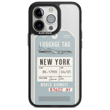 Personalised Vintage USA Luggage Tag Custom Phone Case iPhone 15 Pro Max / Magsafe Black Impact Case,iPhone 15 Pro / Magsafe Black Impact Case,iPhone 14 Pro Max / Magsafe Black Impact Case,iPhone 14 Pro / Magsafe Black Impact Case,iPhone 13 Pro / Magsafe Black Impact Case Blanc Space