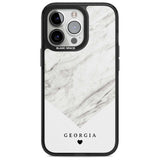 Personalised White Marble Custom Phone Case iPhone 15 Pro Max / Magsafe Black Impact Case,iPhone 15 Pro / Magsafe Black Impact Case Blanc Space