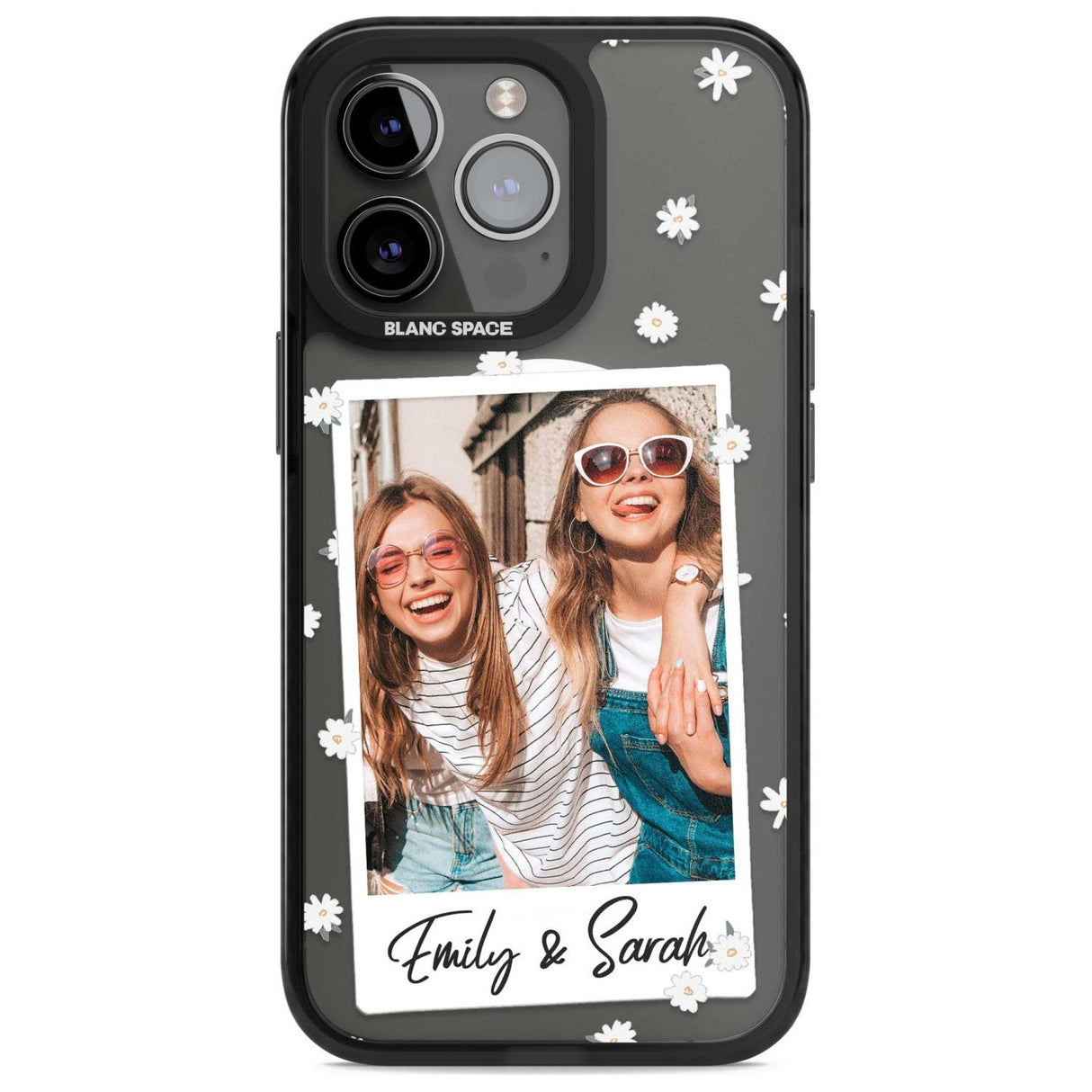 Personalised Daisy Instant Photo Custom Phone Case iPhone 15 Pro Max / Magsafe Black Impact Case,iPhone 15 Pro / Magsafe Black Impact Case,iPhone 14 Pro Max / Magsafe Black Impact Case,iPhone 14 Pro / Magsafe Black Impact Case,iPhone 13 Pro / Magsafe Black Impact Case Blanc Space