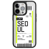 Personalised Seoul Boarding Pass Custom Phone Case iPhone 15 Pro Max / Magsafe Black Impact Case,iPhone 15 Pro / Magsafe Black Impact Case,iPhone 14 Pro Max / Magsafe Black Impact Case,iPhone 14 Pro / Magsafe Black Impact Case,iPhone 13 Pro / Magsafe Black Impact Case Blanc Space