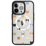 Cute Cat Face Transparent Phone Case iPhone 15 Pro / Magsafe Black Impact Case,iPhone 15 Pro Max / Magsafe Black Impact Case,iPhone 14 Pro Max / Magsafe Black Impact Case,iPhone 13 Pro / Magsafe Black Impact Case,iPhone 14 Pro / Magsafe Black Impact Case Blanc Space