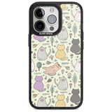 Cat Pattern Cream Phone Case iPhone 15 Pro / Magsafe Black Impact Case,iPhone 15 Pro Max / Magsafe Black Impact Case,iPhone 14 Pro Max / Magsafe Black Impact Case,iPhone 13 Pro / Magsafe Black Impact Case,iPhone 14 Pro / Magsafe Black Impact Case Blanc Space