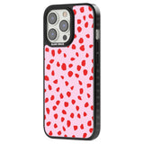 Red on Pink Dalmatian Polka Dot Spots