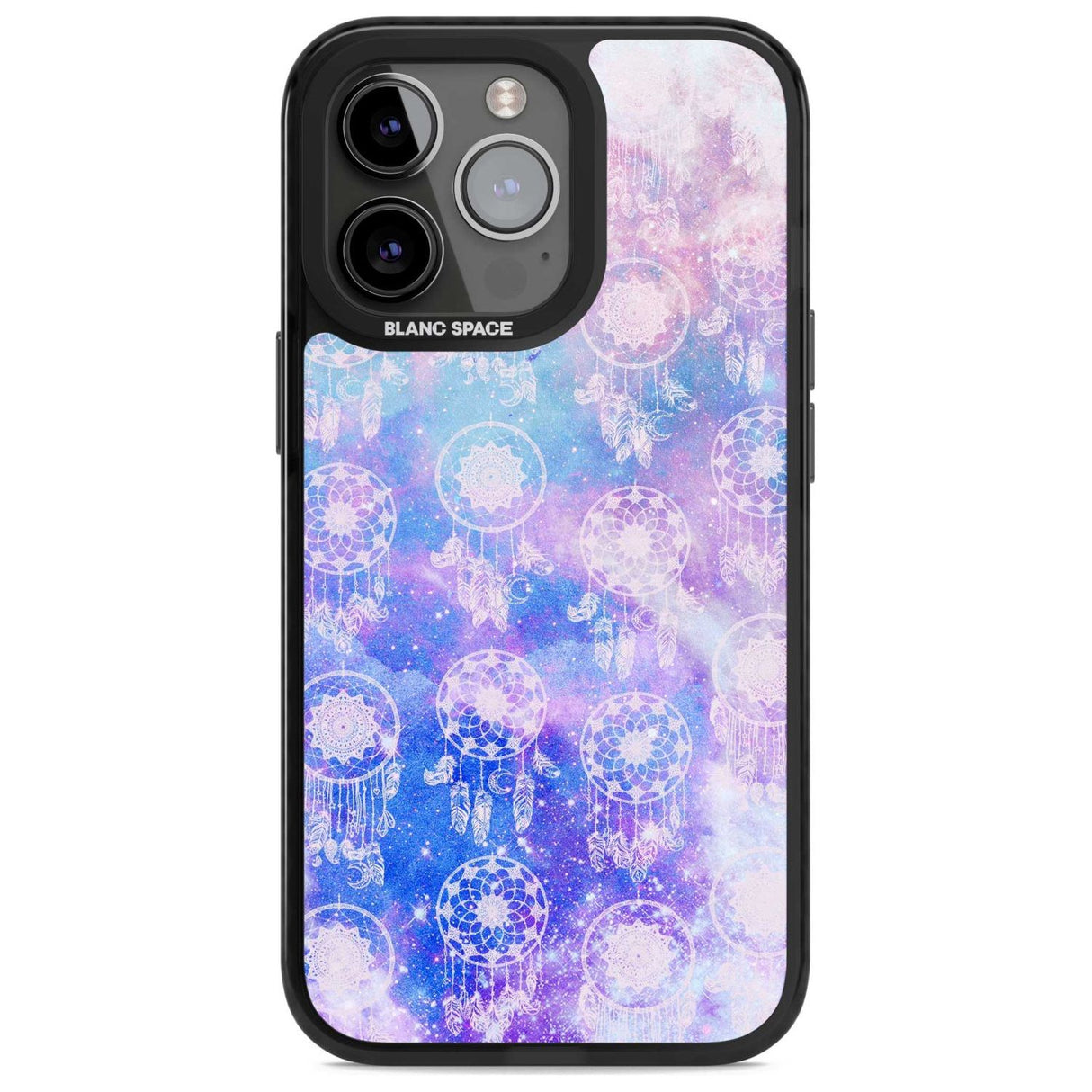 Dreamcatcher Pattern Galaxy Print Tie Dye Phone Case iPhone 15 Pro Max / Magsafe Black Impact Case,iPhone 15 Pro / Magsafe Black Impact Case,iPhone 14 Pro Max / Magsafe Black Impact Case,iPhone 14 Pro / Magsafe Black Impact Case,iPhone 13 Pro / Magsafe Black Impact Case Blanc Space