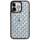 Eyes & Crosses (Clear) Psychedelic Eyes Pattern Phone Case iPhone 15 Pro Max / Magsafe Black Impact Case,iPhone 15 Pro / Magsafe Black Impact Case,iPhone 14 Pro Max / Magsafe Black Impact Case,iPhone 14 Pro / Magsafe Black Impact Case,iPhone 13 Pro / Magsafe Black Impact Case Blanc Space