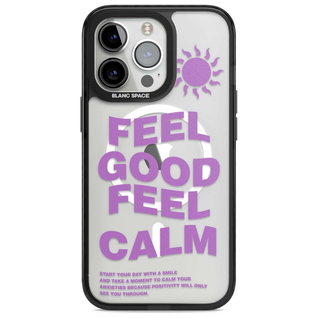 Feel Good Feel Calm (Purple) Phone Case iPhone 15 Pro Max / Magsafe Black Impact Case,iPhone 15 Pro / Magsafe Black Impact Case,iPhone 14 Pro Max / Magsafe Black Impact Case,iPhone 14 Pro / Magsafe Black Impact Case,iPhone 13 Pro / Magsafe Black Impact Case Blanc Space