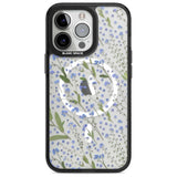 Blue Wild Flower Design Phone Case iPhone 15 Pro Max / Magsafe Black Impact Case,iPhone 15 Pro / Magsafe Black Impact Case,iPhone 14 Pro Max / Magsafe Black Impact Case,iPhone 14 Pro / Magsafe Black Impact Case,iPhone 13 Pro / Magsafe Black Impact Case Blanc Space