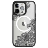 Black Henna Botanicals Phone Case iPhone 15 Pro Max / Magsafe Black Impact Case,iPhone 15 Pro / Magsafe Black Impact Case,iPhone 14 Pro Max / Magsafe Black Impact Case,iPhone 14 Pro / Magsafe Black Impact Case,iPhone 13 Pro / Magsafe Black Impact Case Blanc Space