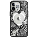 Black Henna Heart Phone Case iPhone 15 Pro Max / Magsafe Black Impact Case,iPhone 15 Pro / Magsafe Black Impact Case,iPhone 14 Pro Max / Magsafe Black Impact Case,iPhone 14 Pro / Magsafe Black Impact Case,iPhone 13 Pro / Magsafe Black Impact Case Blanc Space