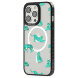 Turquoise Tiger Jungle Cat Pattern