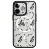 Eyelash Makeup Pattern Phone Case iPhone 15 Pro / Magsafe Black Impact Case,iPhone 15 Pro Max / Magsafe Black Impact Case,iPhone 14 Pro Max / Magsafe Black Impact Case,iPhone 13 Pro / Magsafe Black Impact Case,iPhone 14 Pro / Magsafe Black Impact Case Blanc Space