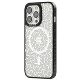 White Wavy Squiggles Memphis Retro Pattern Design