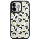 Maki Rolls Sushi Pattern Phone Case iPhone 15 Pro Max / Magsafe Black Impact Case,iPhone 15 Pro / Magsafe Black Impact Case,iPhone 14 Pro Max / Magsafe Black Impact Case,iPhone 14 Pro / Magsafe Black Impact Case,iPhone 13 Pro / Magsafe Black Impact Case Blanc Space