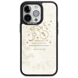 Aquarius Emblem - Solid Gold Marbled Design Phone Case iPhone 15 Pro Max / Magsafe Black Impact Case,iPhone 15 Pro / Magsafe Black Impact Case,iPhone 14 Pro Max / Magsafe Black Impact Case,iPhone 14 Pro / Magsafe Black Impact Case,iPhone 13 Pro / Magsafe Black Impact Case Blanc Space