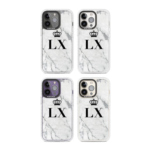 Personalised Initials with Crown on White Marble Custom Phone Case iPhone 15 Pro Max / Black Impact Case,iPhone 15 Plus / Black Impact Case,iPhone 15 Pro / Black Impact Case,iPhone 15 / Black Impact Case,iPhone 15 Pro Max / Impact Case,iPhone 15 Plus / Impact Case,iPhone 15 Pro / Impact Case,iPhone 15 / Impact Case,iPhone 15 Pro Max / Magsafe Black Impact Case,iPhone 15 Plus / Magsafe Black Impact Case,iPhone 15 Pro / Magsafe Black Impact Case,iPhone 15 / Magsafe Black Impact Case,iPhone 14 Pro Max / Black 