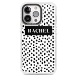 Personalised Black Bar & Dots Custom Phone Case iPhone 15 Pro Max / Magsafe Impact Case,iPhone 15 Pro / Magsafe Impact Case Blanc Space