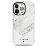 Personalised White Marble Custom Phone Case iPhone 14 Pro Max / Magsafe Black Impact Case,iPhone 14 Pro / Magsafe Black Impact Case,iPhone 13 Pro / Magsafe Black Impact Case,iPhone 15 Pro Max / Magsafe Impact Case,iPhone 15 Pro / Magsafe Impact Case Blanc Space