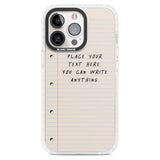 Personalised School Paper Custom Phone Case iPhone 15 Pro Max / Magsafe Impact Case,iPhone 15 Pro / Magsafe Impact Case Blanc Space