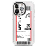 Personalised Neptune Space Travel Ticket Custom Phone Case iPhone 15 Pro Max / Magsafe Impact Case,iPhone 15 Pro / Magsafe Impact Case Blanc Space