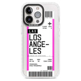 Personalised Los Angeles Boarding Pass Custom Phone Case iPhone 15 Pro Max / Magsafe Impact Case,iPhone 15 Pro / Magsafe Impact Case Blanc Space