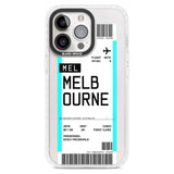 Personalised Melbourne Boarding Pass Custom Phone Case iPhone 15 Pro Max / Magsafe Impact Case,iPhone 15 Pro / Magsafe Impact Case Blanc Space