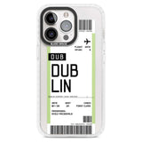 Personalised Dublin Boarding Pass Custom Phone Case iPhone 15 Pro Max / Magsafe Impact Case,iPhone 15 Pro / Magsafe Impact Case Blanc Space