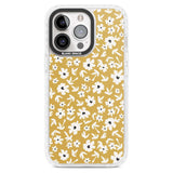 Floral Print on Mustard Cute Floral Phone Case iPhone 15 Pro Max / Magsafe Impact Case,iPhone 15 Pro / Magsafe Impact Case Blanc Space