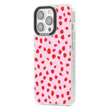 Red on Pink Dalmatian Polka Dot Spots