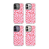 Red on Pink Dalmatian Polka Dot Spots