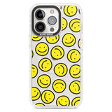 Happy Face Clear Pattern Phone Case iPhone 15 Pro Max / Magsafe Impact Case,iPhone 15 Pro / Magsafe Impact Case Blanc Space