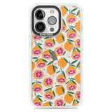 Blood Orange Fruit Pattern Transparent Phone Case iPhone 15 Pro Max / Magsafe Impact Case,iPhone 15 Pro / Magsafe Impact Case Blanc Space