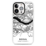 Map of Seoul, South Korea Phone Case iPhone 15 Pro Max / Magsafe Impact Case,iPhone 15 Pro / Magsafe Impact Case Blanc Space