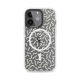 White Wavy Squiggles Memphis Retro Pattern Design