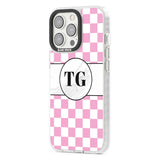 Personalised Monogrammed Pink Check Phone Case iPhone 15 Pro Max / Black Impact Case,iPhone 15 Plus / Black Impact Case,iPhone 15 Pro / Black Impact Case,iPhone 15 / Black Impact Case,iPhone 15 Pro Max / Impact Case,iPhone 15 Plus / Impact Case,iPhone 15 Pro / Impact Case,iPhone 15 / Impact Case,iPhone 15 Pro Max / Magsafe Black Impact Case,iPhone 15 Plus / Magsafe Black Impact Case,iPhone 15 Pro / Magsafe Black Impact Case,iPhone 15 / Magsafe Black Impact Case,iPhone 14 Pro Max / Black Impact Case,iPhone 1