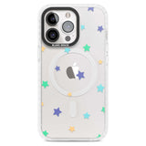 Pastel Stars Pattern Phone Case iPhone 15 Pro Max / Magsafe Impact Case,iPhone 15 Pro / Magsafe Impact Case Blanc Space