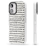 iPhone 16 Pro Max Hand Drawn Lines Pattern Black Impact Phone Case