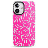 iPhone 16 Pro Max Pink Acid Faces Black Impact Phone Case