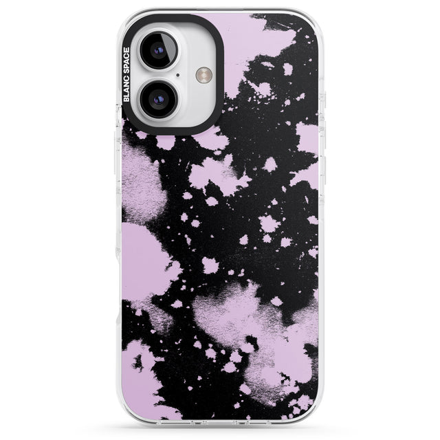 iPhone 16 Pro Max Pink & Black Acid Wash Tie-Dye Black Impact Phone Case