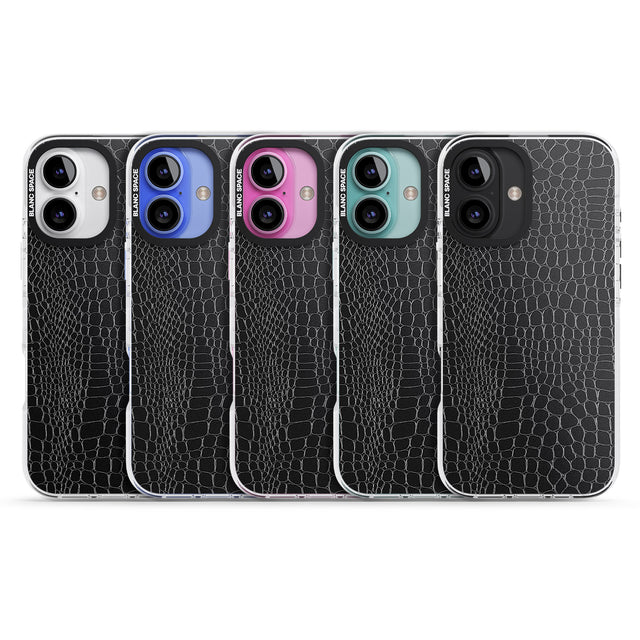 iPhone 16 Pro Max Black Snakeskin Black Impact Phone Case