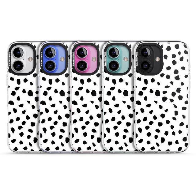 iPhone 16 Pro Max Dalmatian Print Black Impact Phone Case