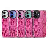 iPhone 16 Pro Max Pink Snakeskin Black Impact Phone Case